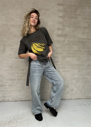 Future heavy jersey raglan tee Volcanic Ash A1050047 Ganni 